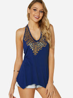 Custom Ladies Blue Lace Top