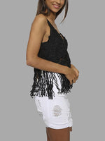 NEW FEELING Womens Black Camis