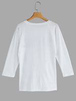 NEW FEELING Womens White T-Shirts