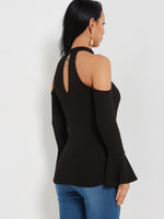 NEW FEELING Womens Black T-Shirts