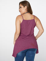 NEW FEELING Womens Pink Plus Size Tops