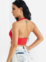 NEW FEELING Womens Red Camis