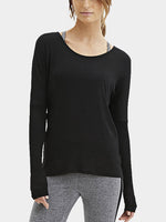 NEW FEELING Womens Black T-Shirts