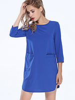 OEM Ladies Blue Mini Dresses