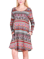 ODM Ladies Long Sleeve Casual Dresses