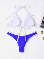 NEW FEELING Womens Blue Bikinis