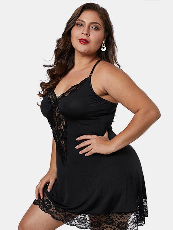 OEM Ladies Black Plus Size Intimates