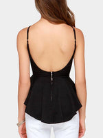 NEW FEELING Womens Black Camis