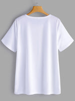 NEW FEELING Womens White Plus Size Tops