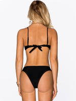 NEW FEELING Womens Black Bikinis