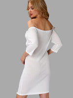 NEW FEELING Womens White Mini Dresses