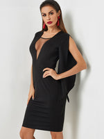 OEM Ladies Black Midi Dresses