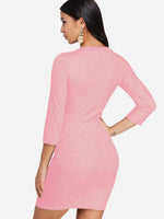 NEW FEELING Womens Pink Bodycon Dresses