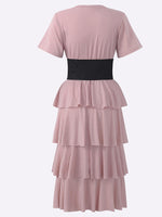 OEM Ladies Pink Shirt Dresses