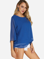 OEM Ladies Blue Blouses