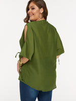 OEM ODM Ladies Blue Plus Size Tops