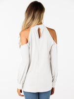 NEW FEELING Womens White Blouses