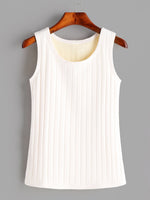 Wholesale Round Neck Sleeveless Plush Lining Tank Top