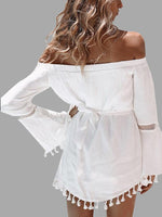 NEW FEELING Womens White Mini Dresses