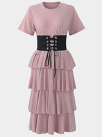 NEW FEELING Womens Pink Shirt Dresses