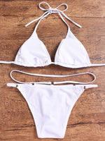 NEW FEELING Womens White Bikinis