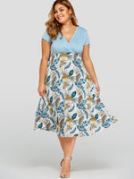 NEW FEELING Womens Blue Plus Size Dresses