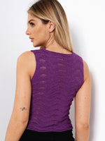 NEW FEELING Womens Purple Camis