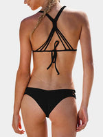 NEW FEELING Womens Black Bikinis