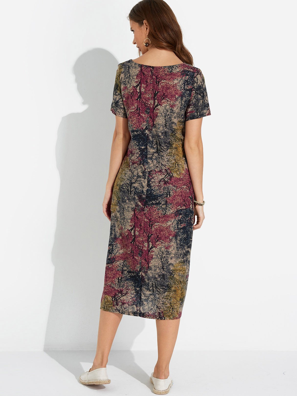 NEW FEELING Womens Red Midi Dresses