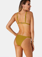 NEW FEELING Womens Yellow Bikinis