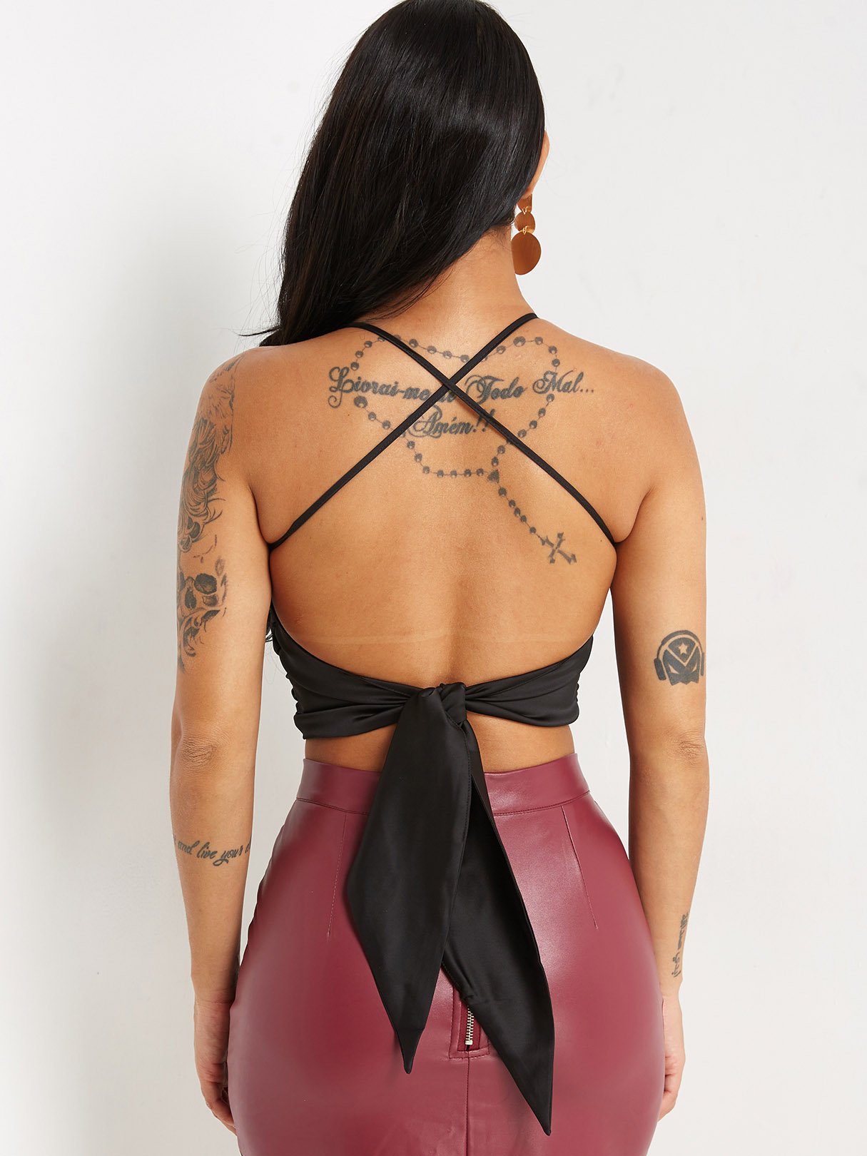 NEW FEELING Womens Black Camis