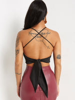 NEW FEELING Womens Black Camis