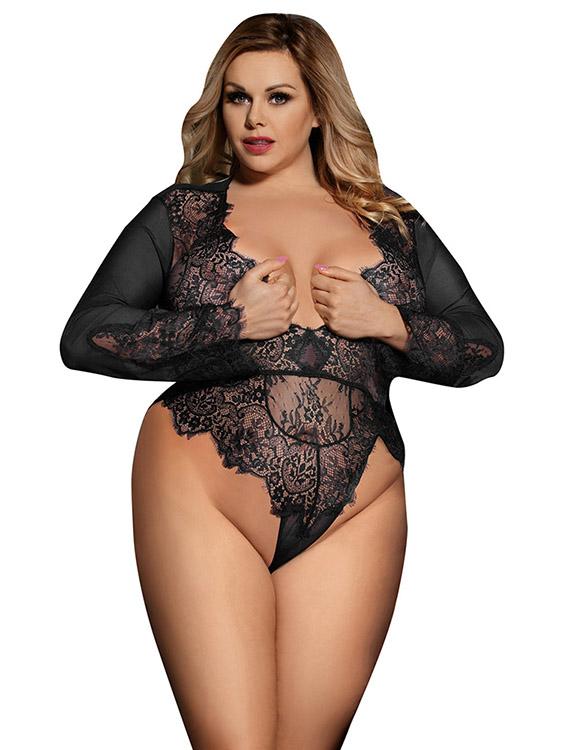 OEM Ladies Black Plus Size Intimates