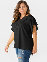 OEM Ladies Black Plus Size Tops