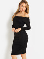 OEM Ladies Black Bodycon Dresses