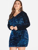 OEM Ladies Blue Plus Size Dresses
