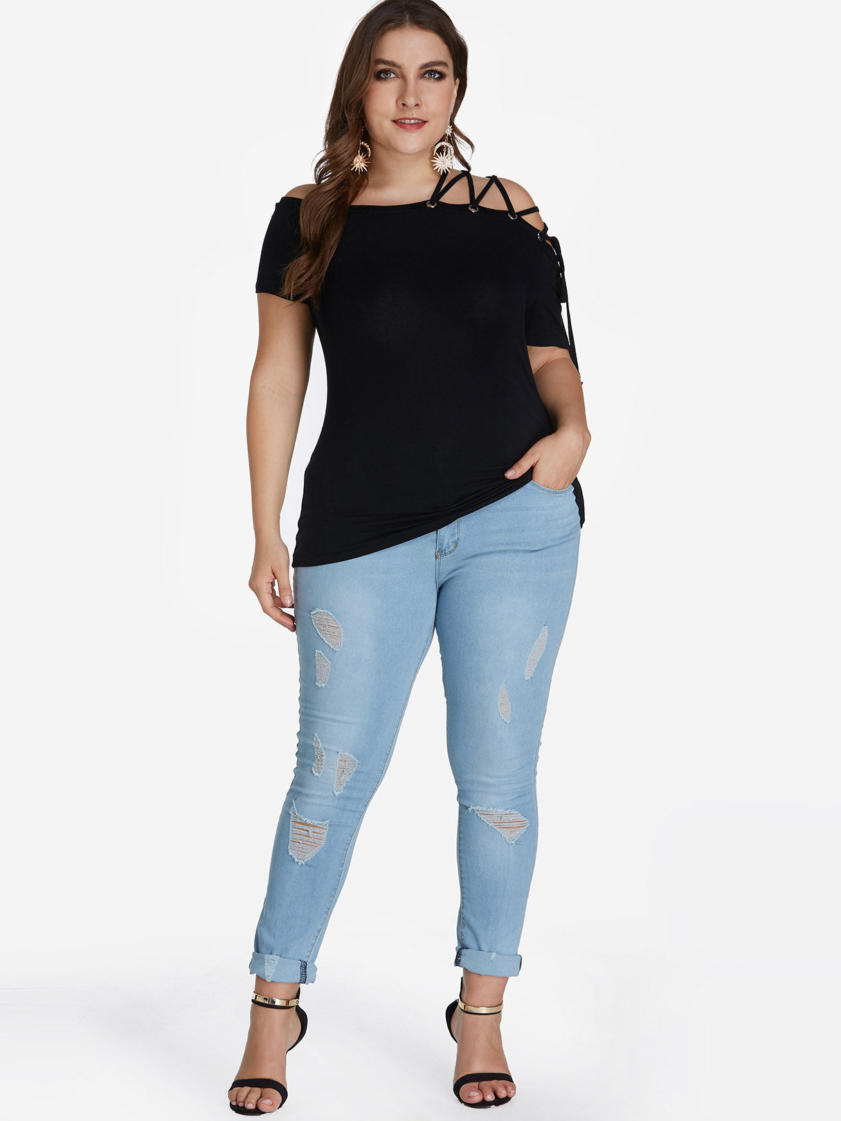 OEM ODM Womens Short Sleeve Plus Size Tops