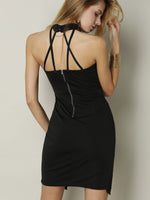 OEM Ladies Black Midi Dresses