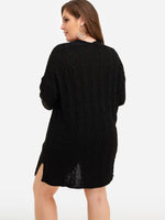 NEW FEELING Womens Black Plus Size Tops