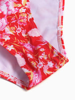 Custom Womens Floral Print One-Pieces Swimwears
