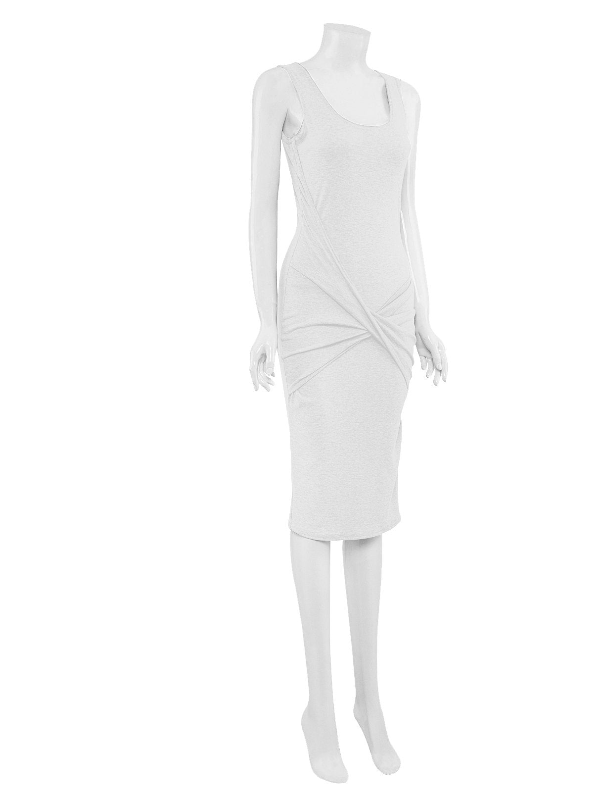 OEM Ladies White Midi Dresses