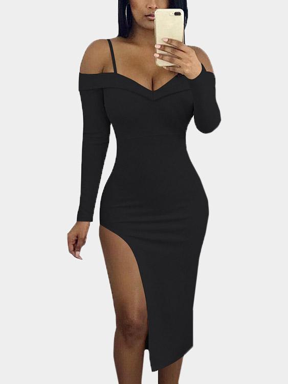 OEM ODM Womens Black Off The Shoulder Dresses