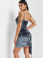 NEW FEELING Womens Grey V-Neck Dresses