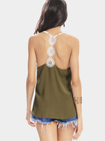 NEW FEELING Womens Green Camis