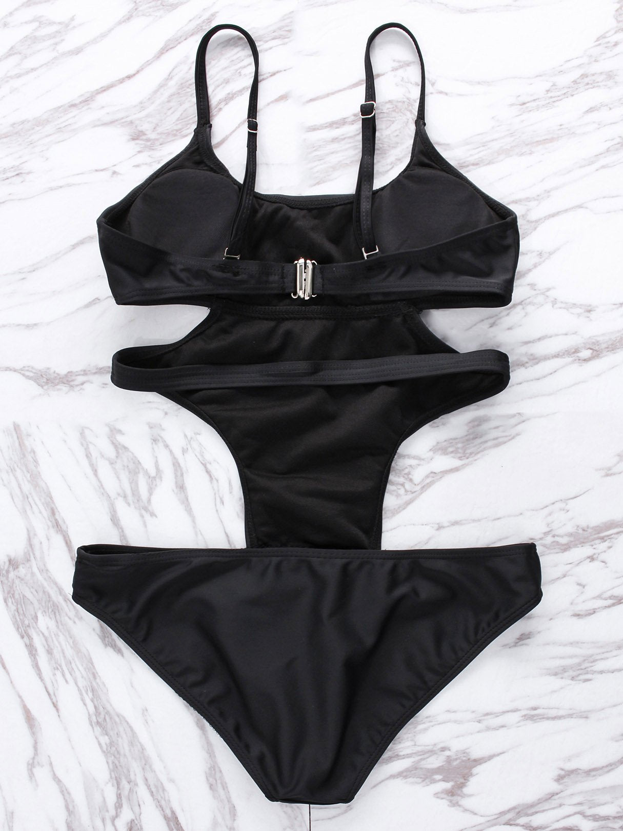 NEW FEELING Womens Black One-Pieces