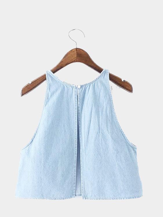 NEW FEELING Womens Blue Camis