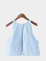 NEW FEELING Womens Blue Camis