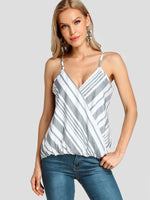 Wholesale V-Neck Stripe Sleeveless Camis