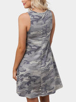 NEW FEELING Womens Camo V-Neck Dresses