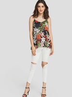NEW FEELING Womens Black Camis